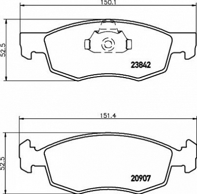 HELLA PAGID 8db355010321 -  Комплект тормозных колодок, дисковый тормоз